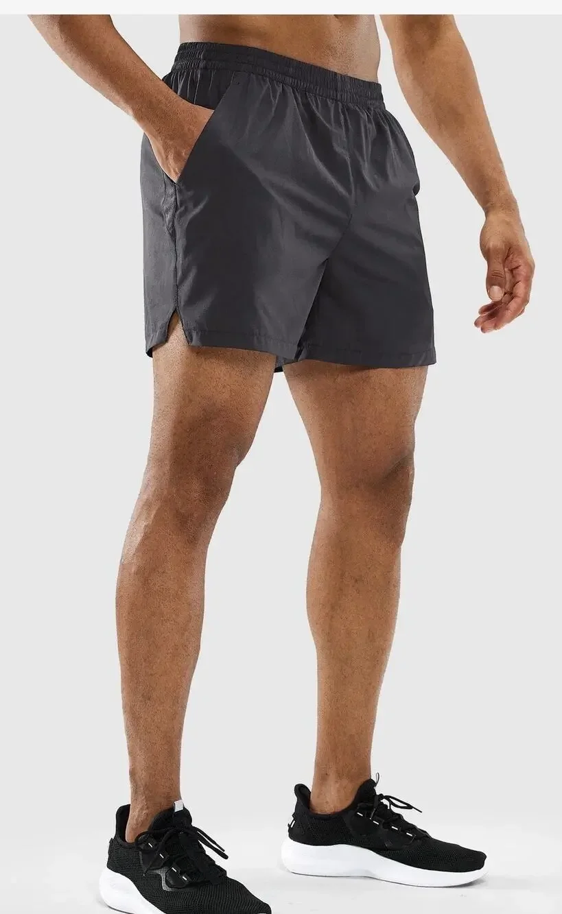 MIER men’s split lite pace shorts gray